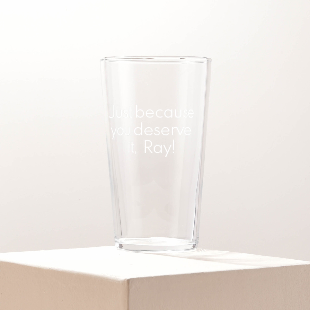 Personalised Pint Glass - Message