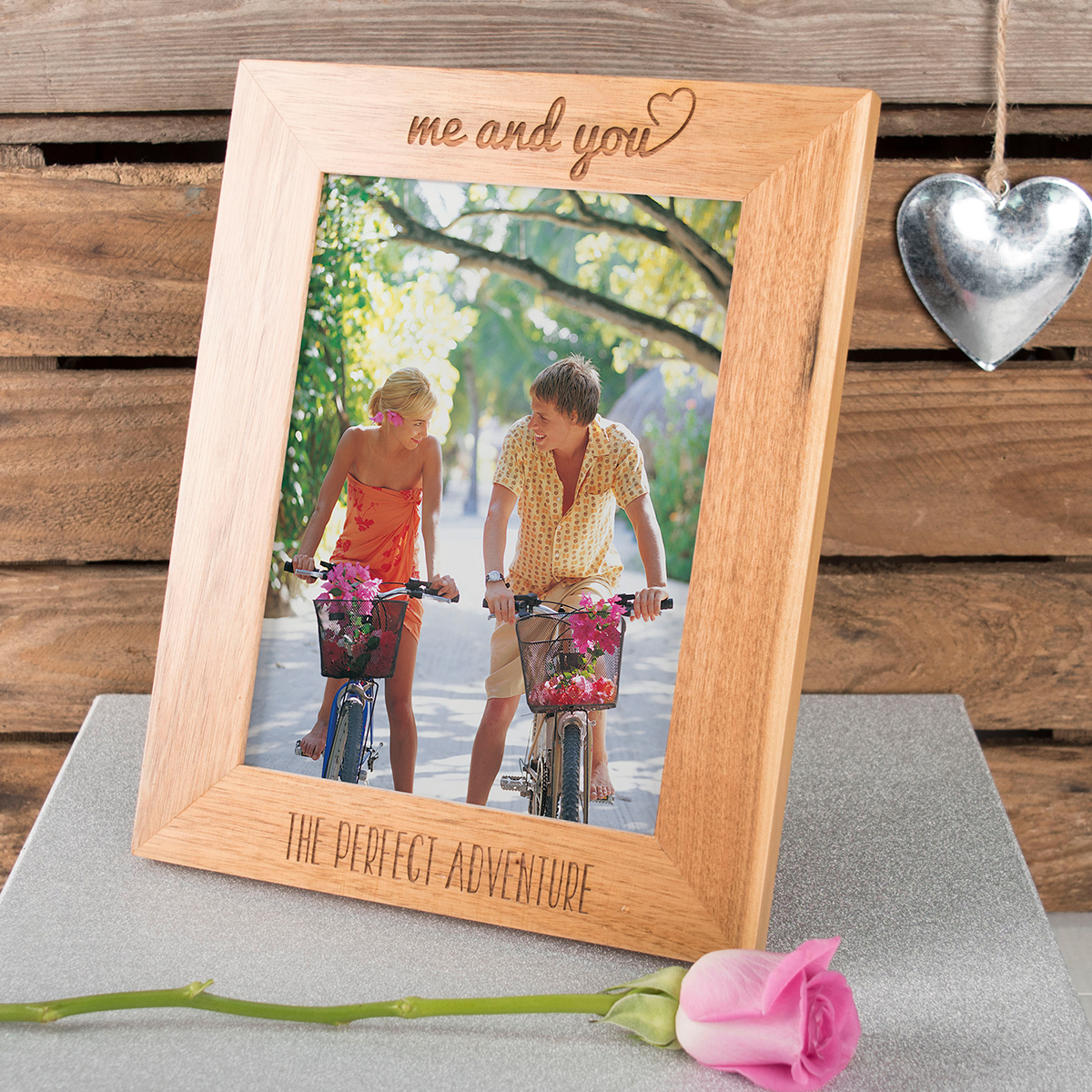 Personalised Wooden Photo Frame - Me And You