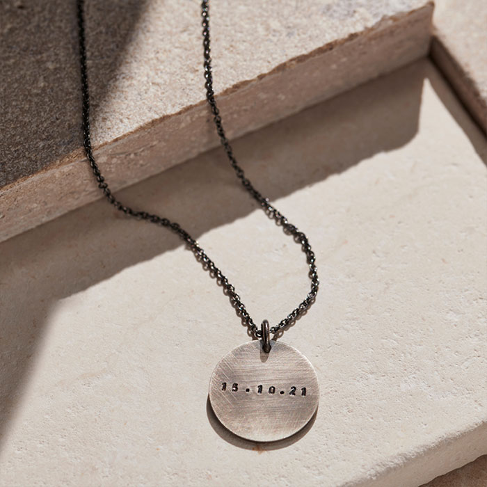 Men's Personalised Disc Necklace