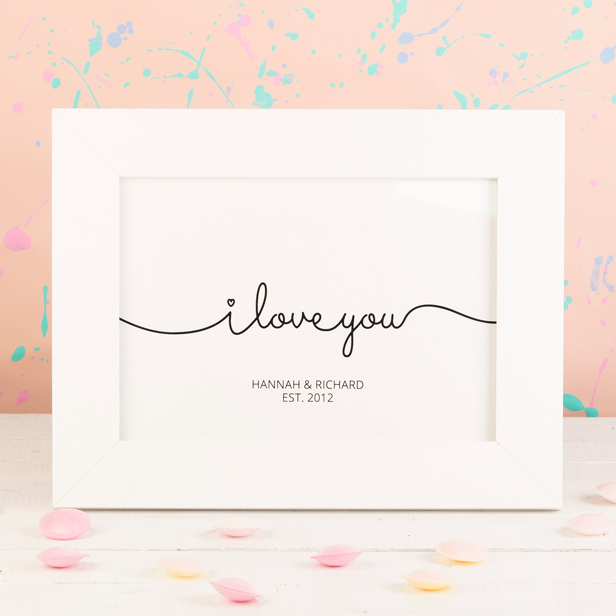 Personalised Framed Print - I Love You