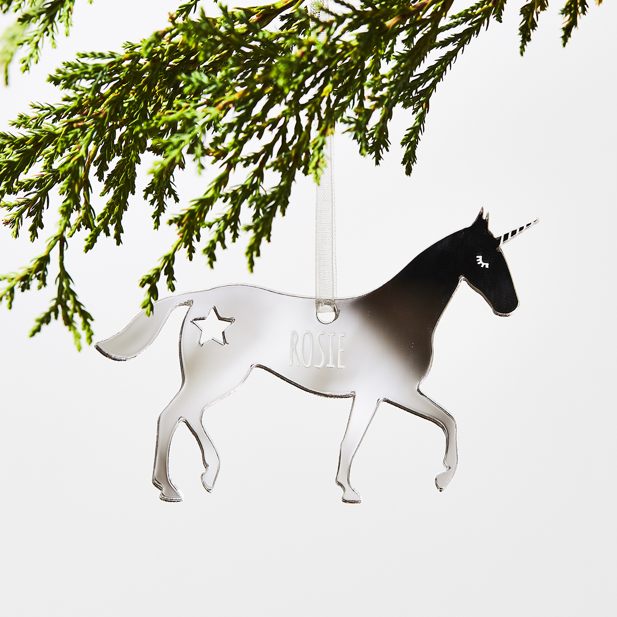 Personalised Christmas Decoration - Unicorn
