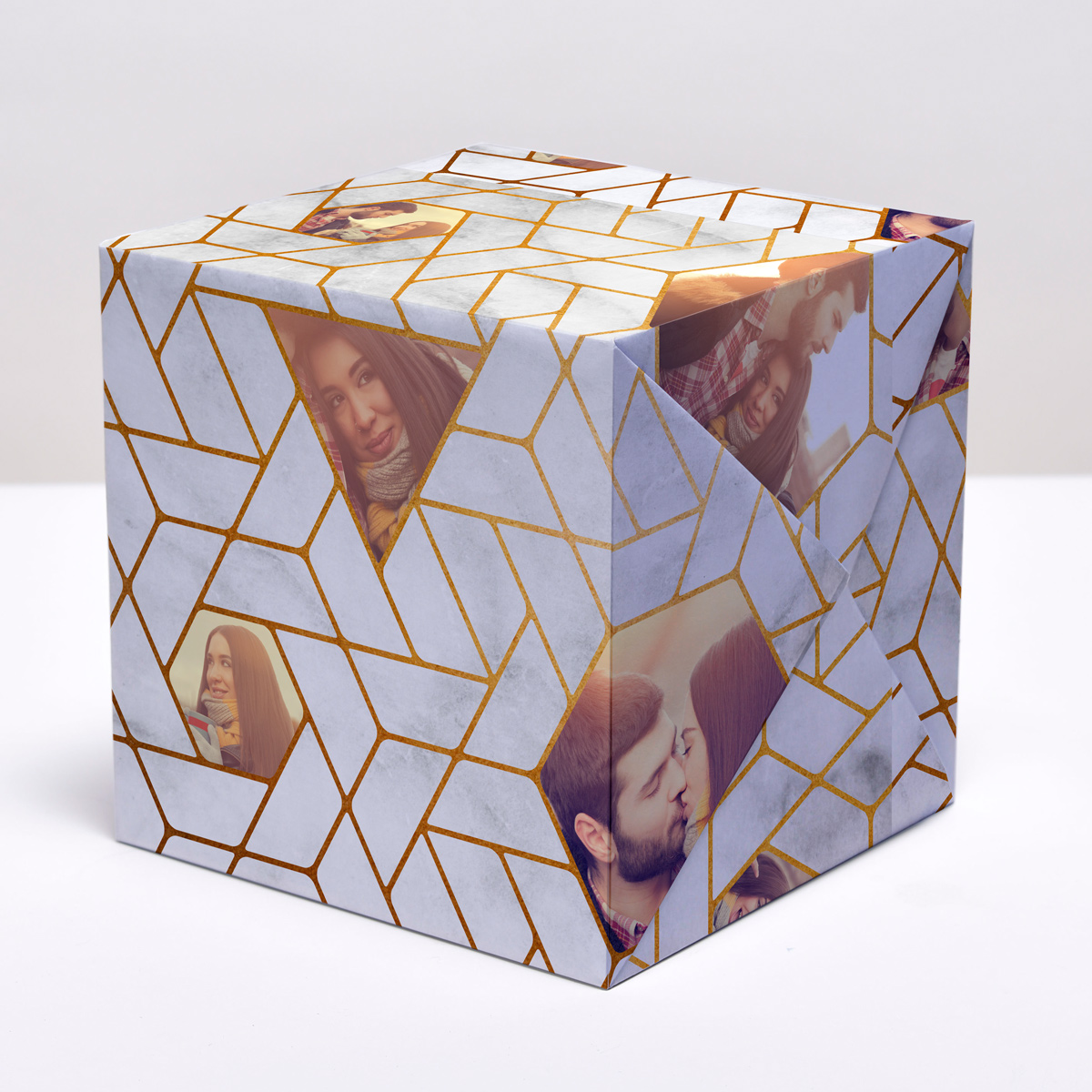 Photo Upload Wrapping Paper - Geometric