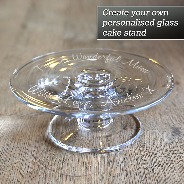 Personalised Glass Cake Stand