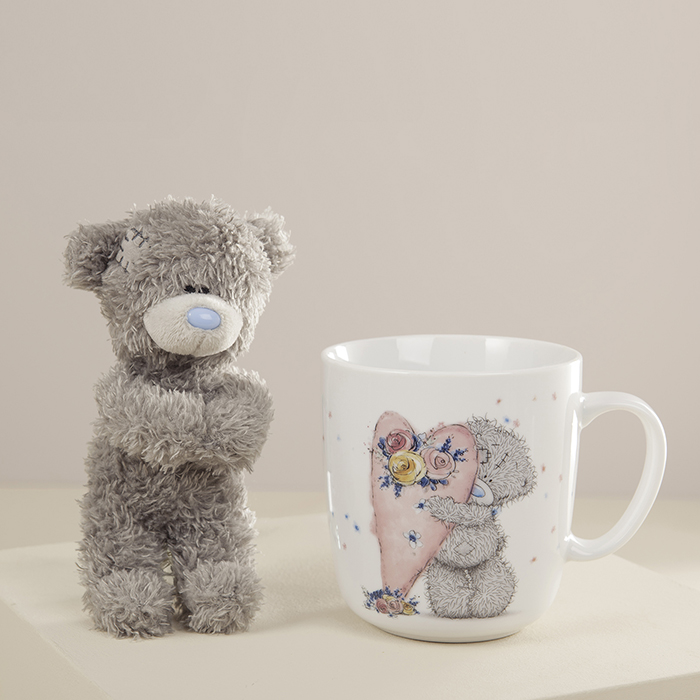 Me To You Plush Bear & Mug Set - Floral Heart