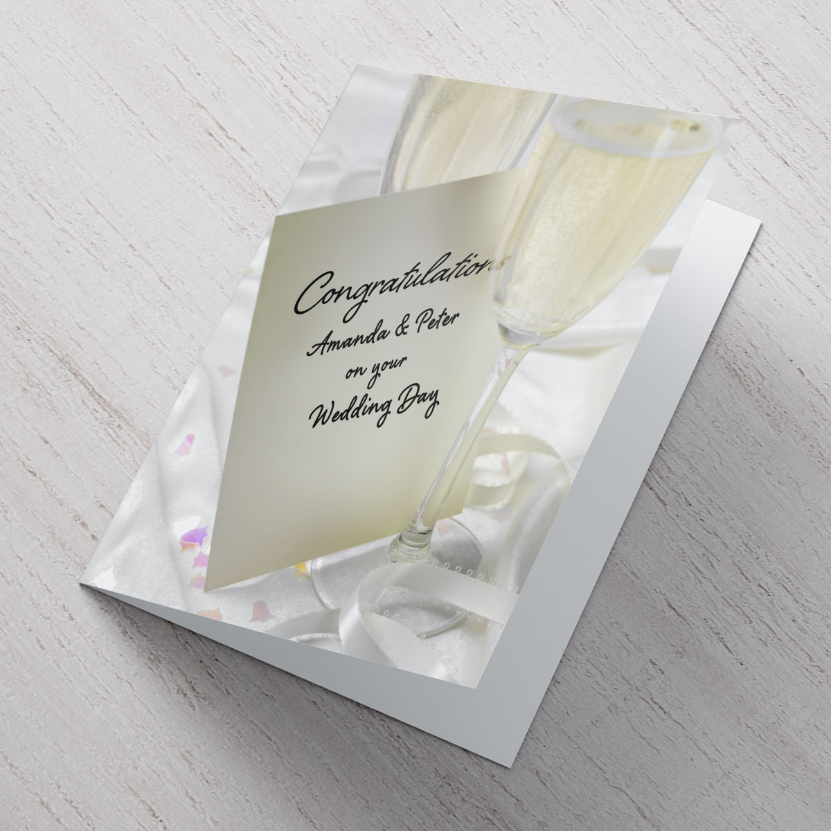 Personalised Card - Wedding Champagne
