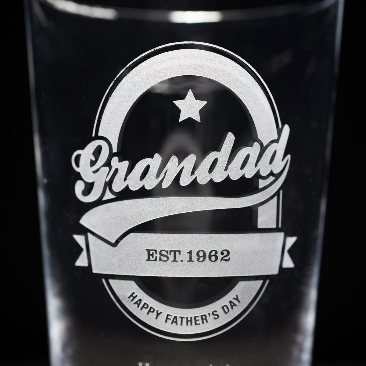 Personalised Pint Glass - Grandad Established