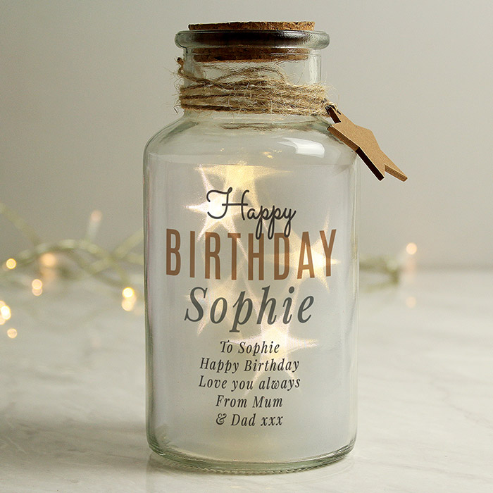Personalised Any Message Light Up Jar - Exclusive