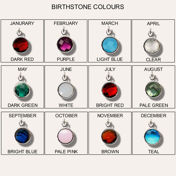 Personalised Edge Birthstone Necklace - Message