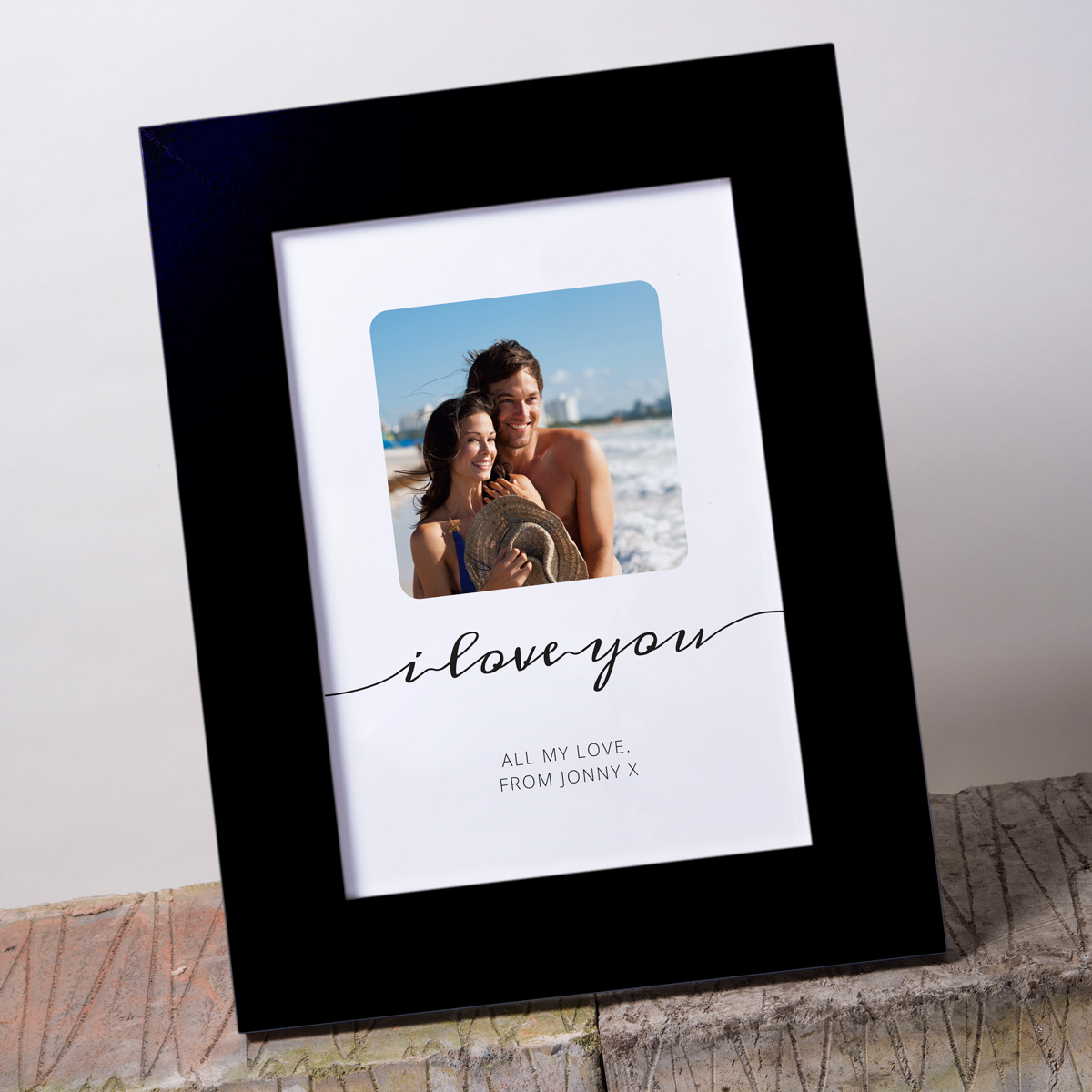 Photo Upload Framed Print - I Love You