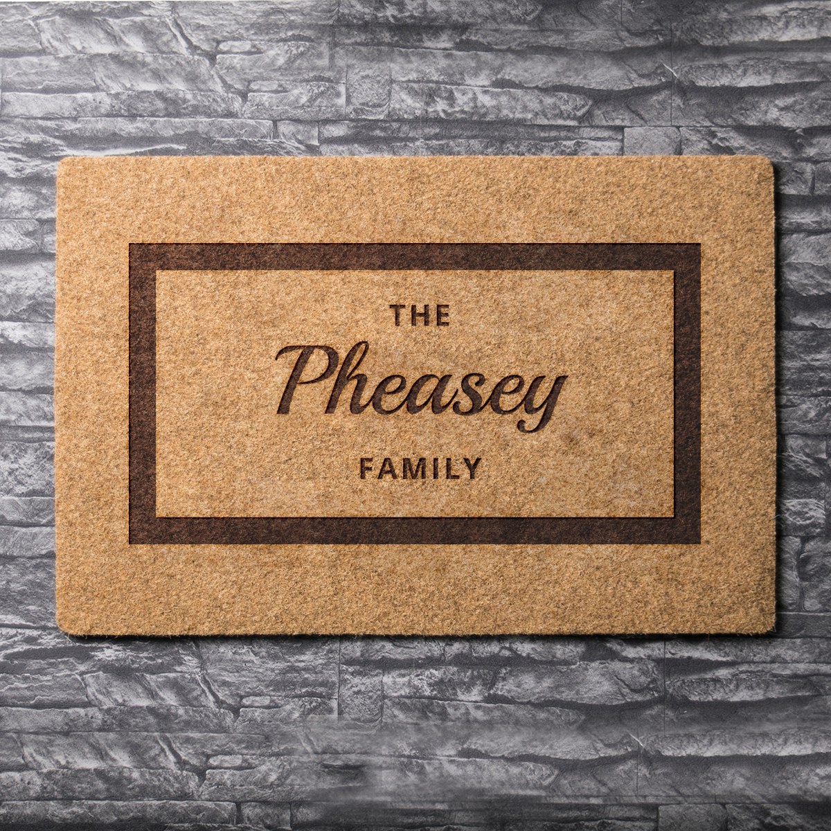 Personalised Outdoor Doormat - Family Name Border