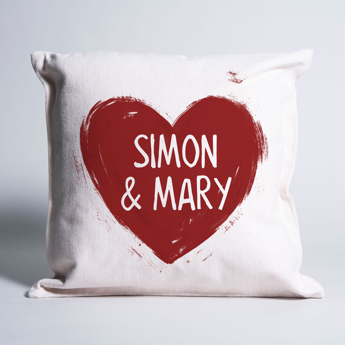 Personalised Cushion - Names In Heart