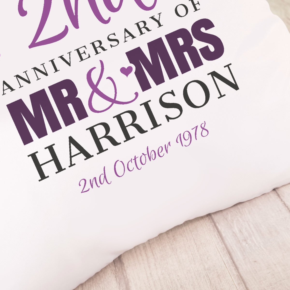 Personalised Cushion - On Your 2nd Anniversary