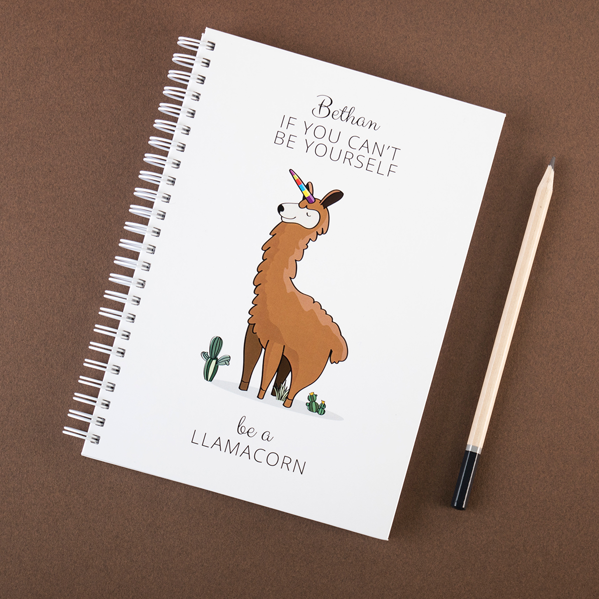 Personalised Notebook - Be A Llamacorn