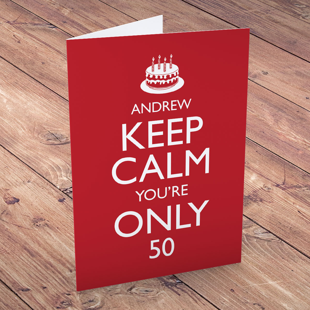 Personalised Keep Calm Card - 50th Birthday