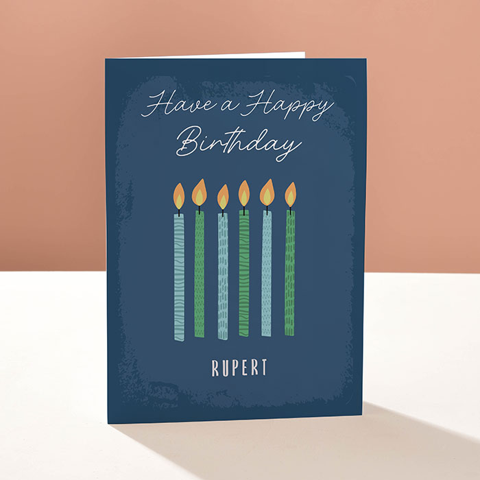 Personalised Birthday Card - Candles