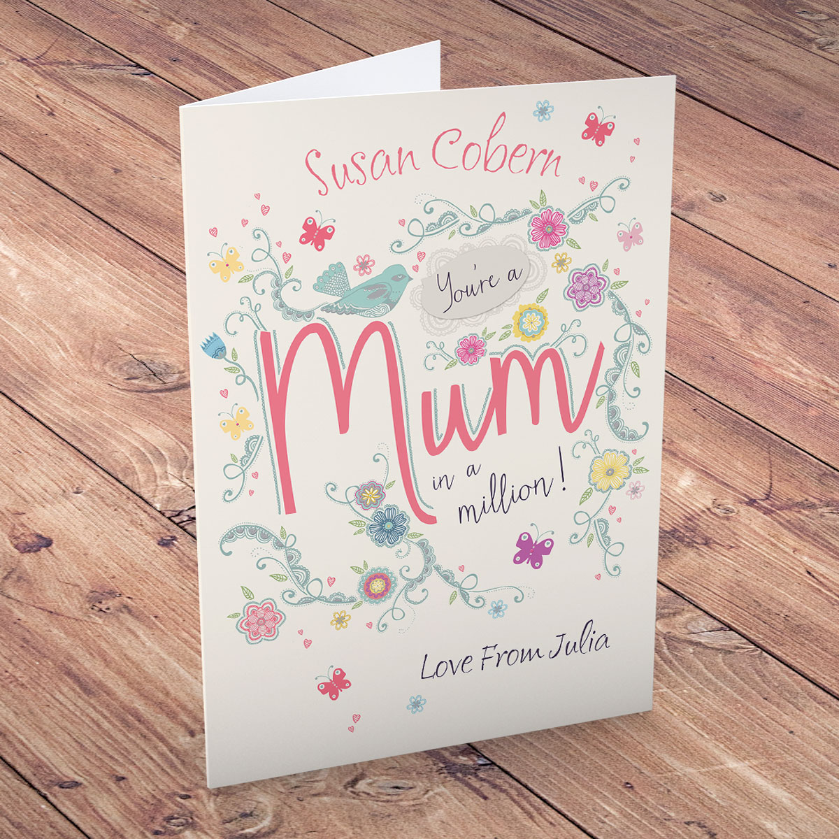 Personalised Card - You're A Mum In A Million