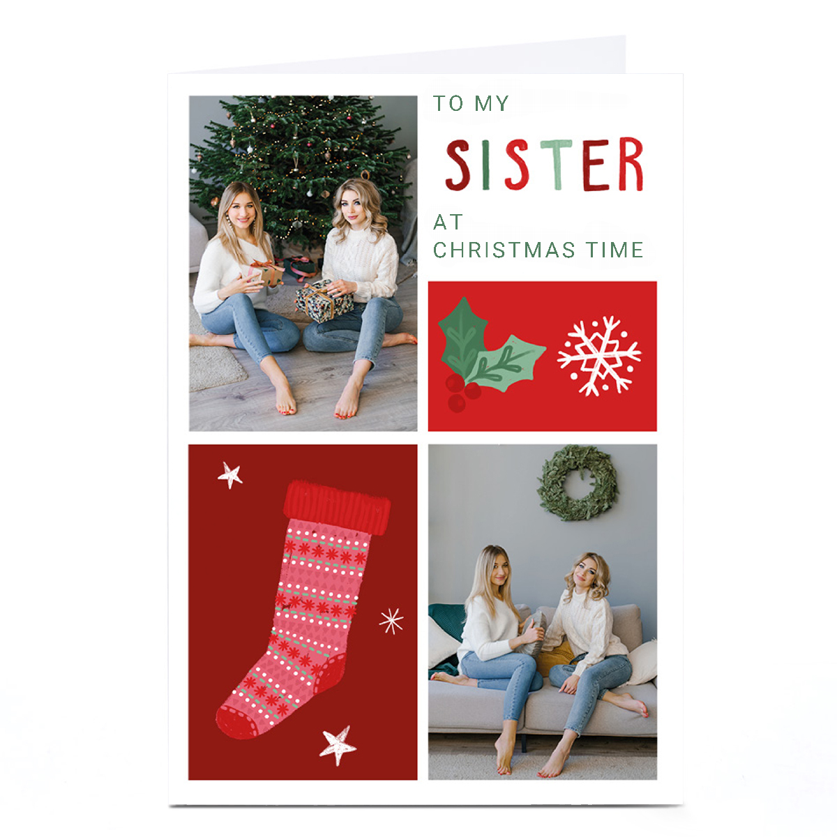 Personalised Kerry Spurling Christmas Card - Sister