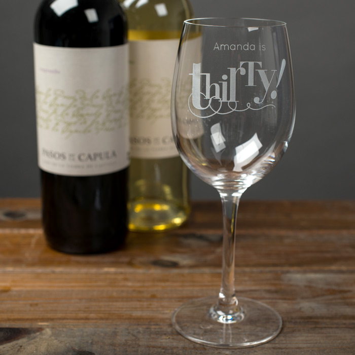 Personalised Wine Glass - Thirty Years