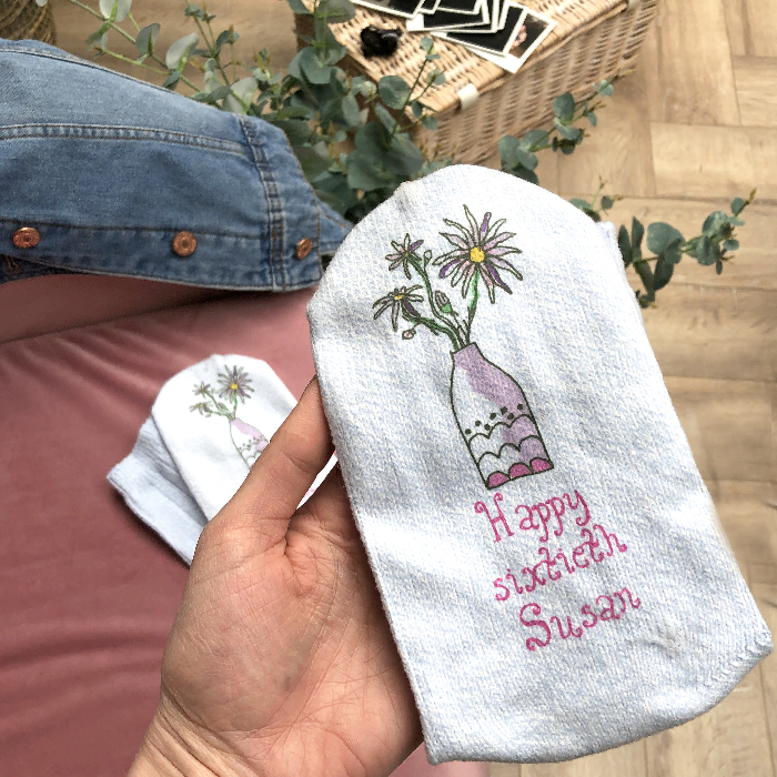 Personalised Socks - Birth Flower Birthday