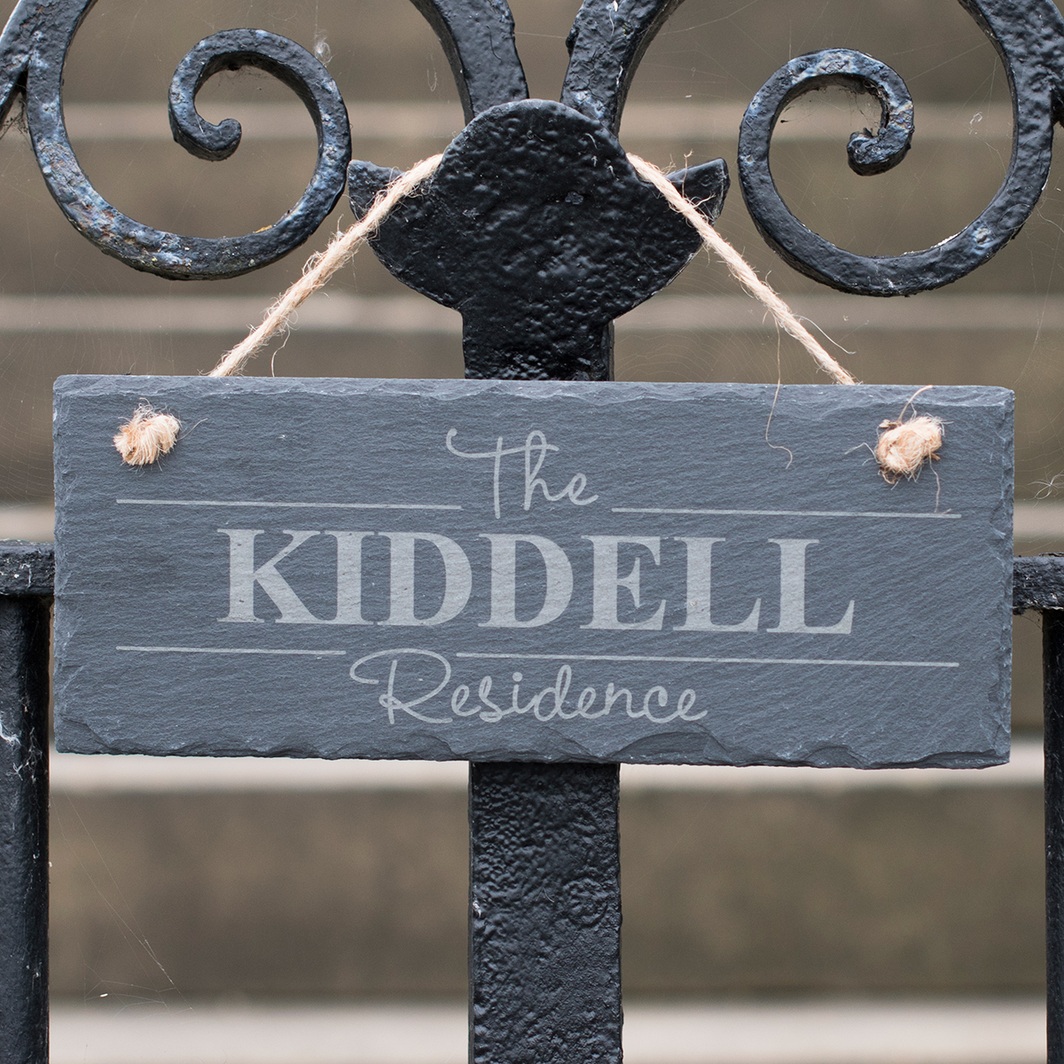 Personalised Hanging Slate Sign - The Residence Of...