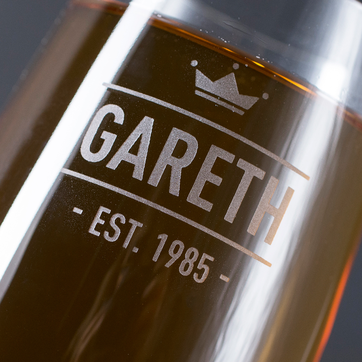 Personalised Cabernet Stem Beer Glass - Crown
