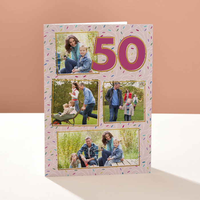 Multi Photo Upload Birthday Card - 50