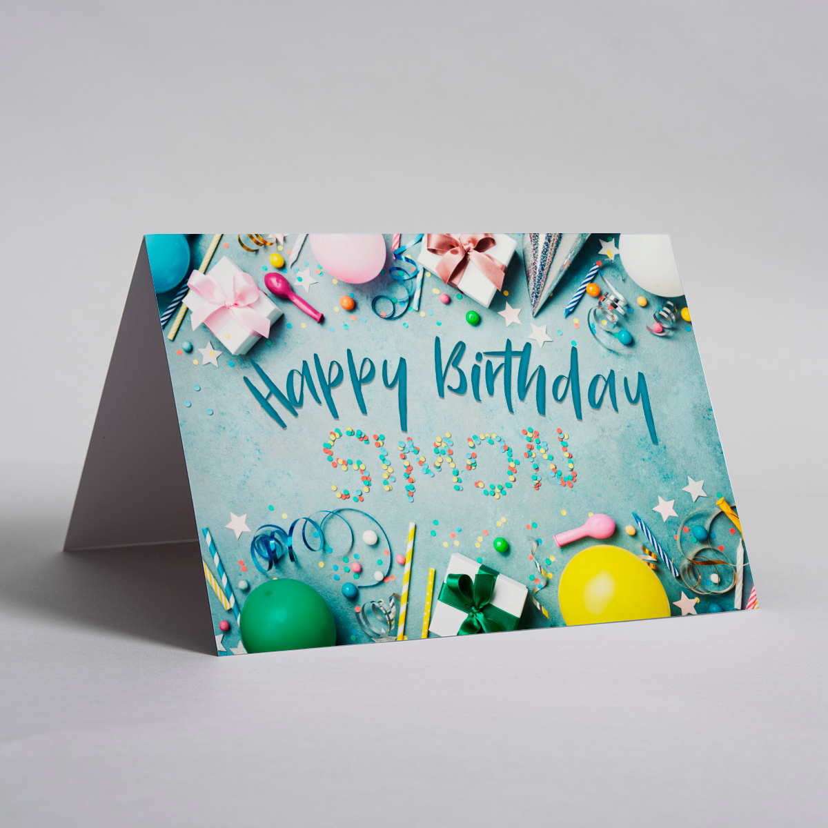 Personalised Card - Birthday Streamers