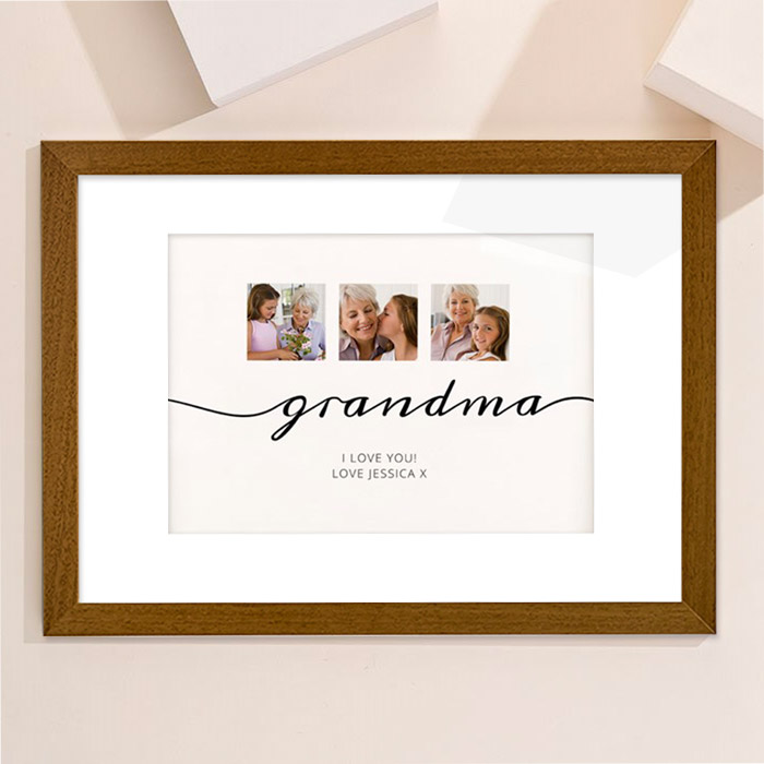 Multi Photo Upload Framed Print - Grandma