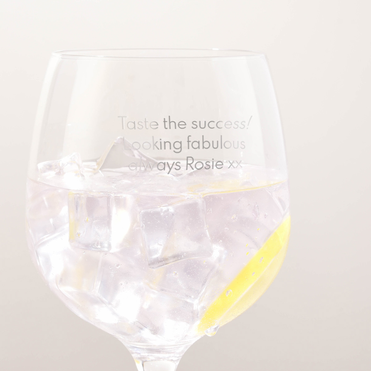 Personalised Premium Gin Glass - Message