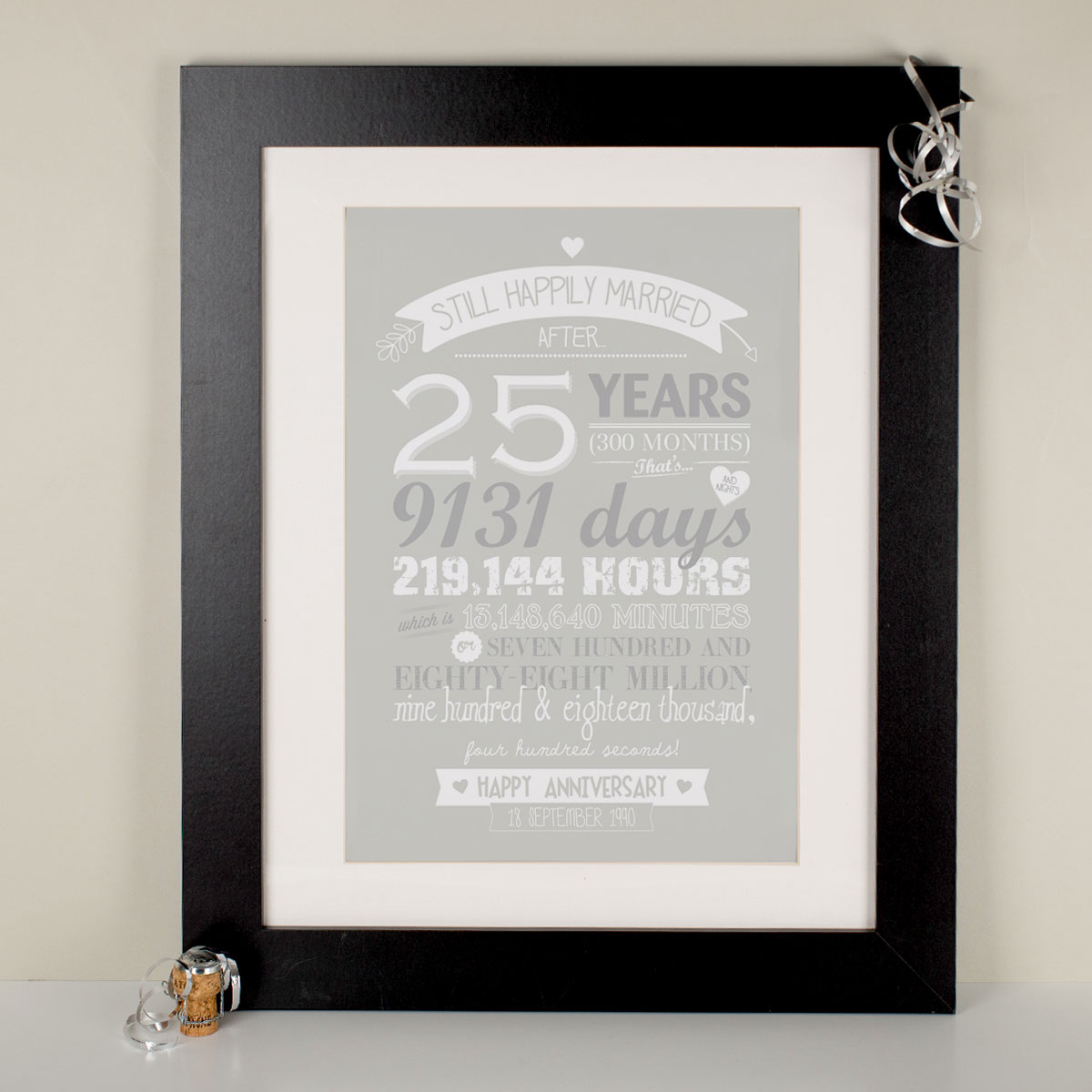 Personalised Framed Print - After 25 Years