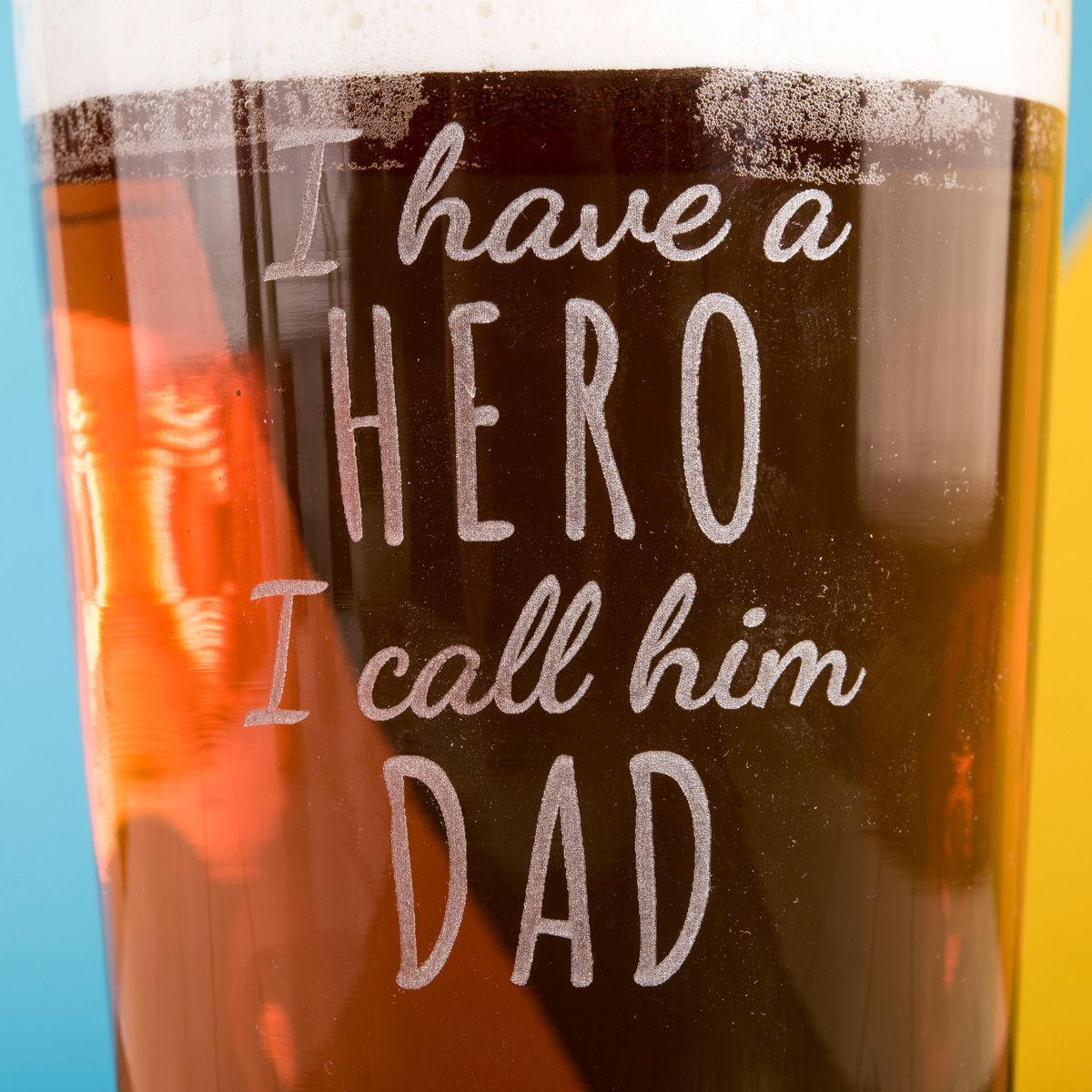 Personalised Pint Glass - I Have A Hero