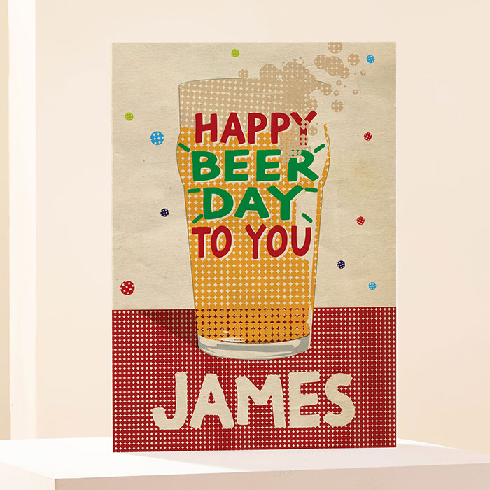 Personalised Card - Happy Beer Day to You