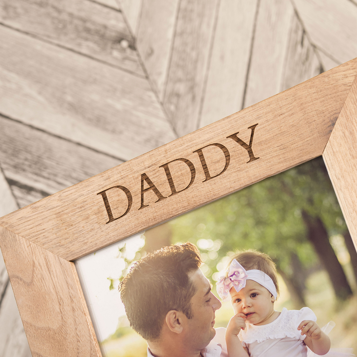 Personalised Wooden Photo Frame - A Daughter's First Love