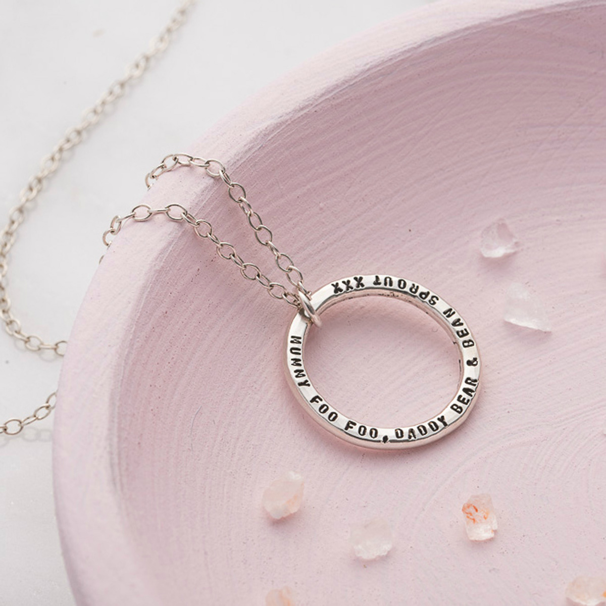 Personalised Posh Totty Designs Family Circle Necklace