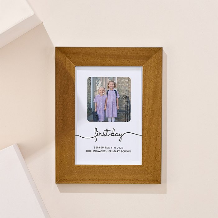 Photo Upload Framed Print - First Day