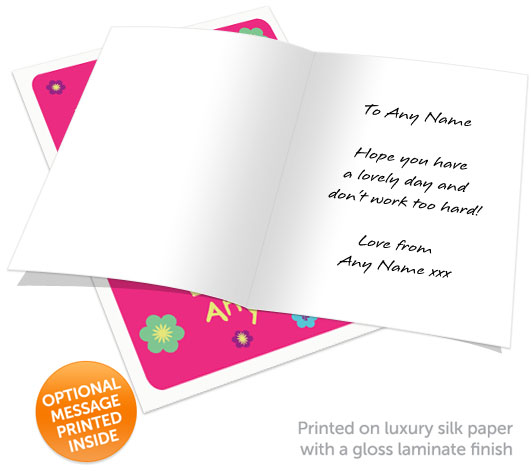 Personalised Birthday Card - Colourful Cake