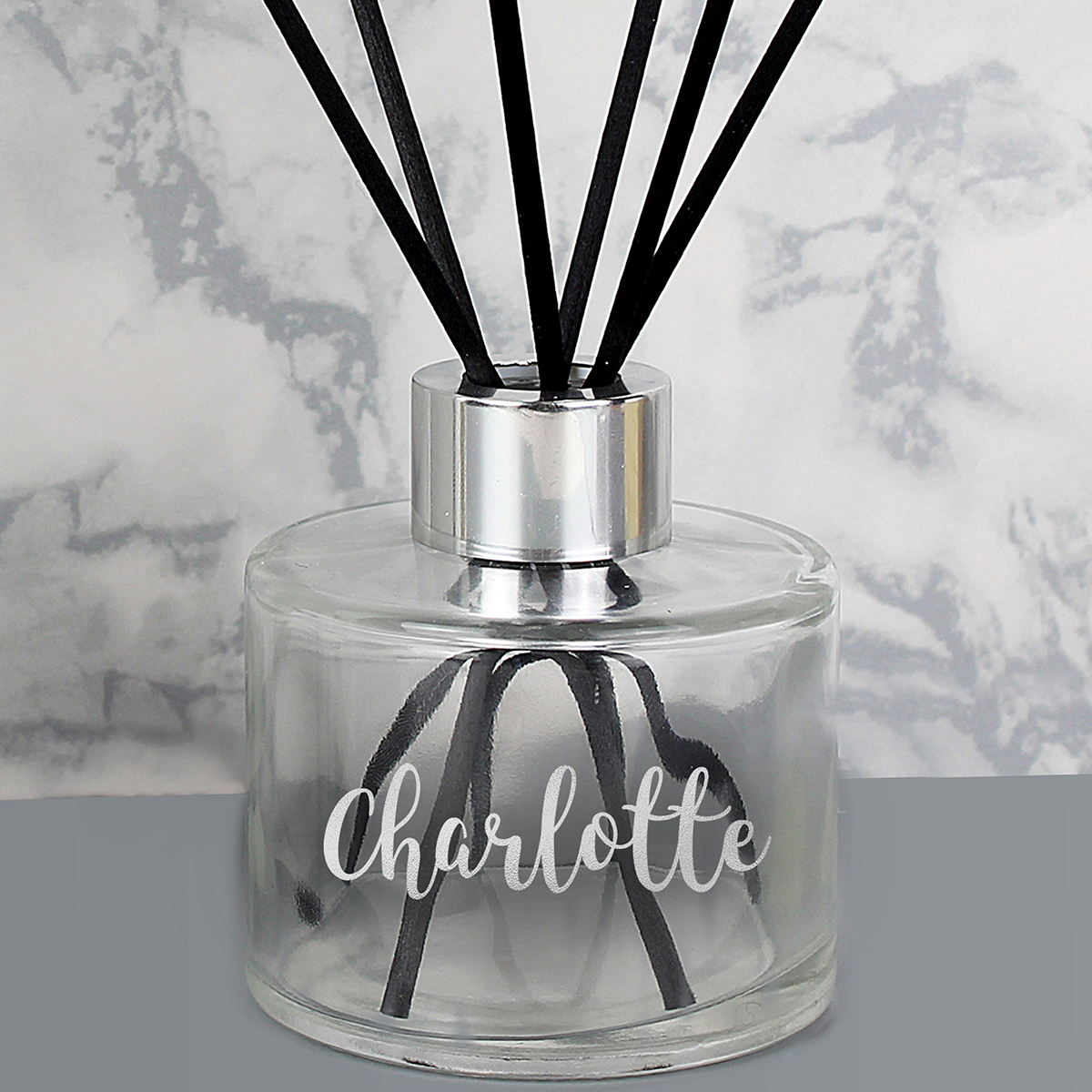 Personalised Exclusive Silver Reed Diffuser - Name