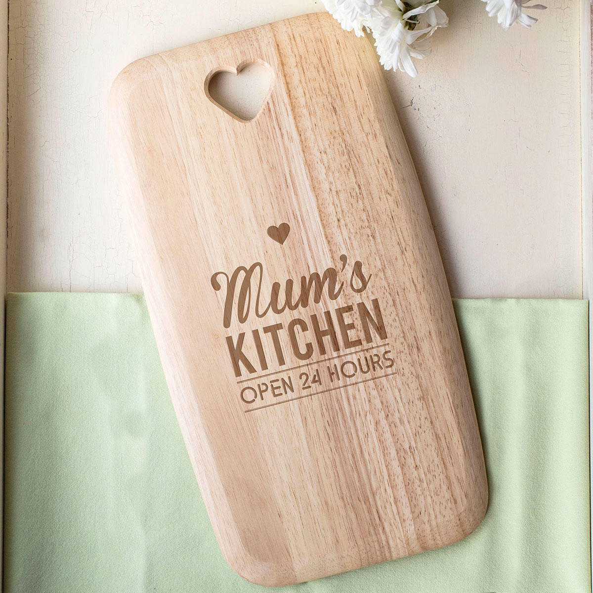 Personalised Colonial Large Chopping Board - Open 24 Hours