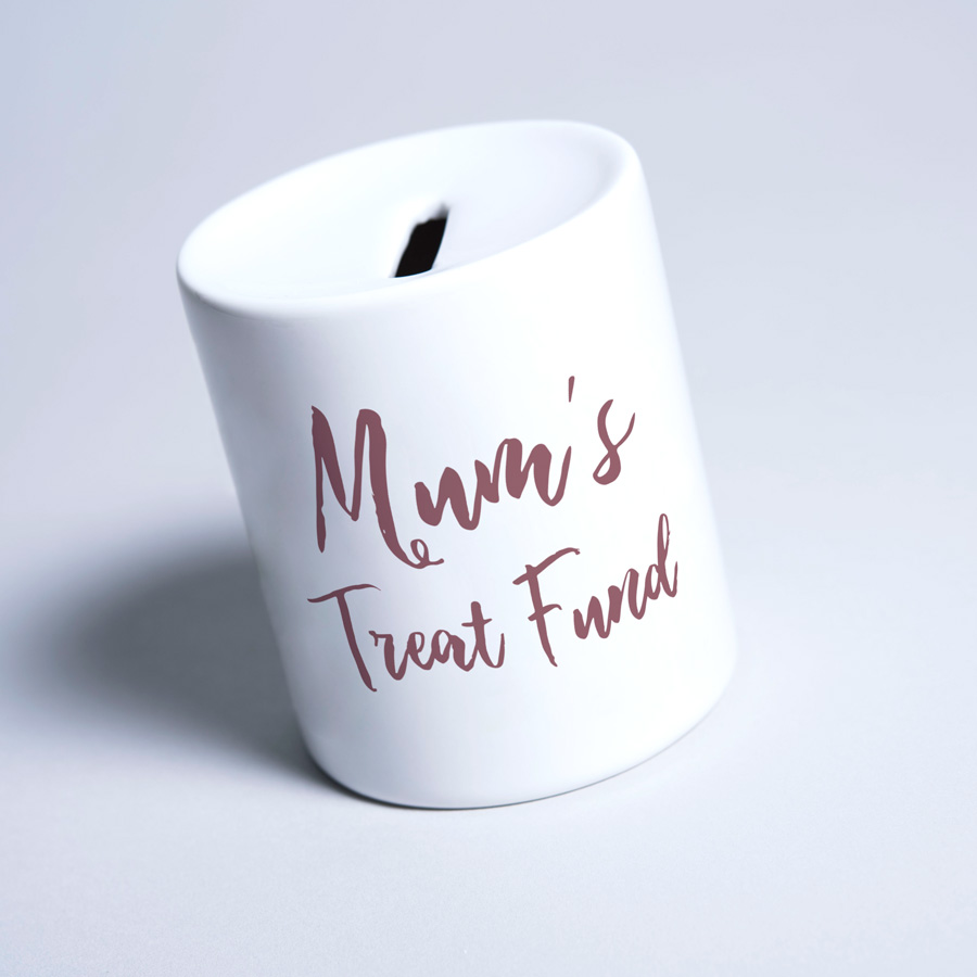 Personalised Ceramic Money Box - Best Mum Rosette