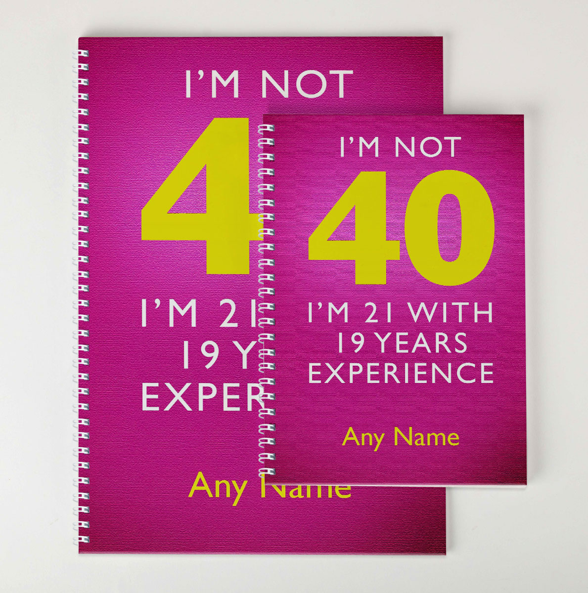 Personalised Notebook - I'm Not Forty for Her