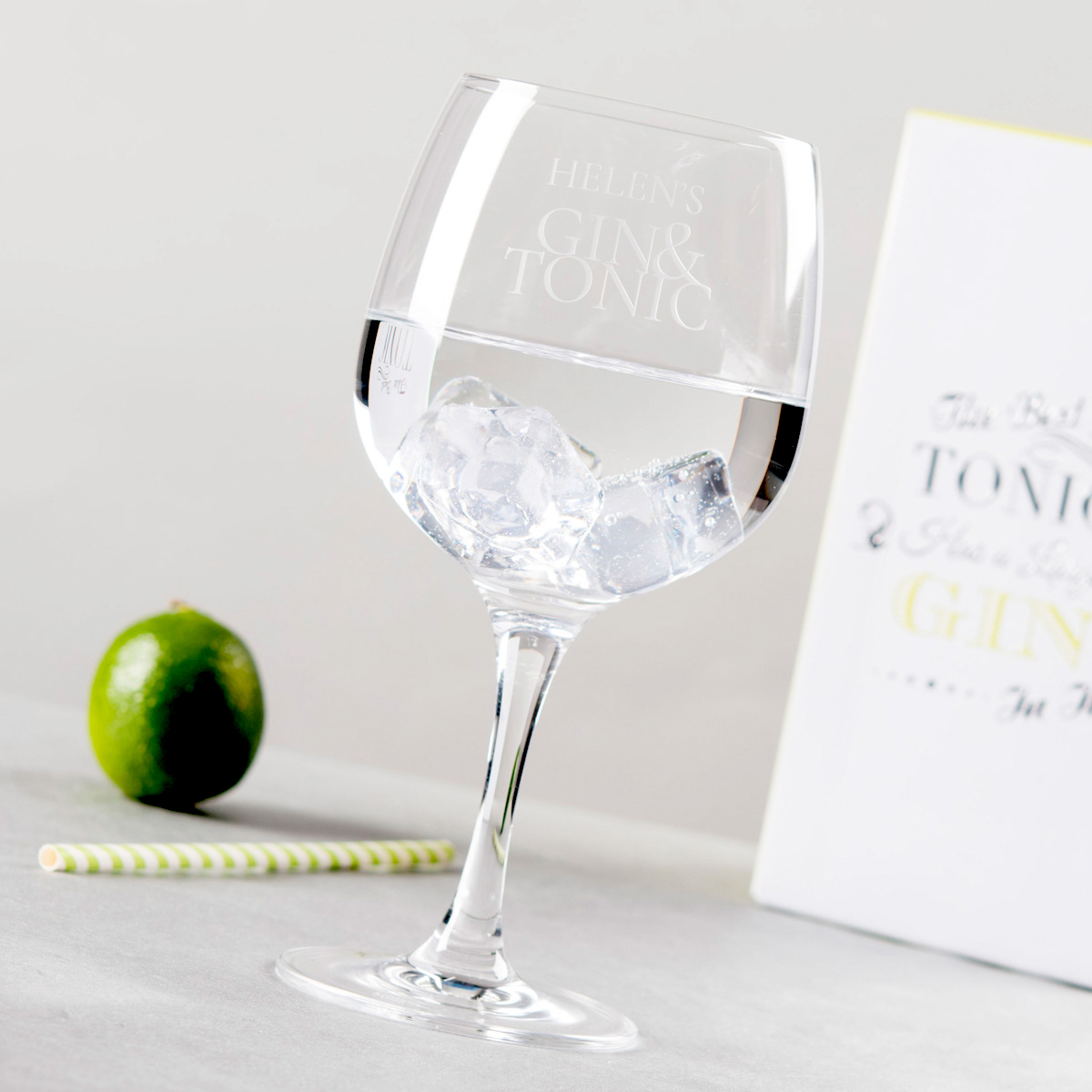 Personalised Premium Gin Glass - Gin & Tonic