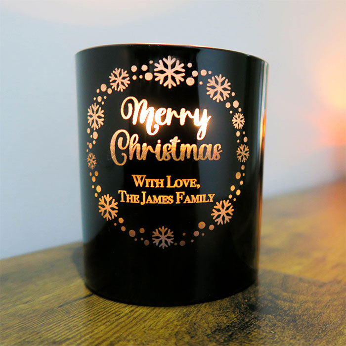 Personalised Scented Glow Candle - Christmas