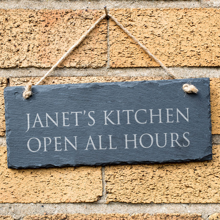 Personalised Hanging Slate Sign - Any Message