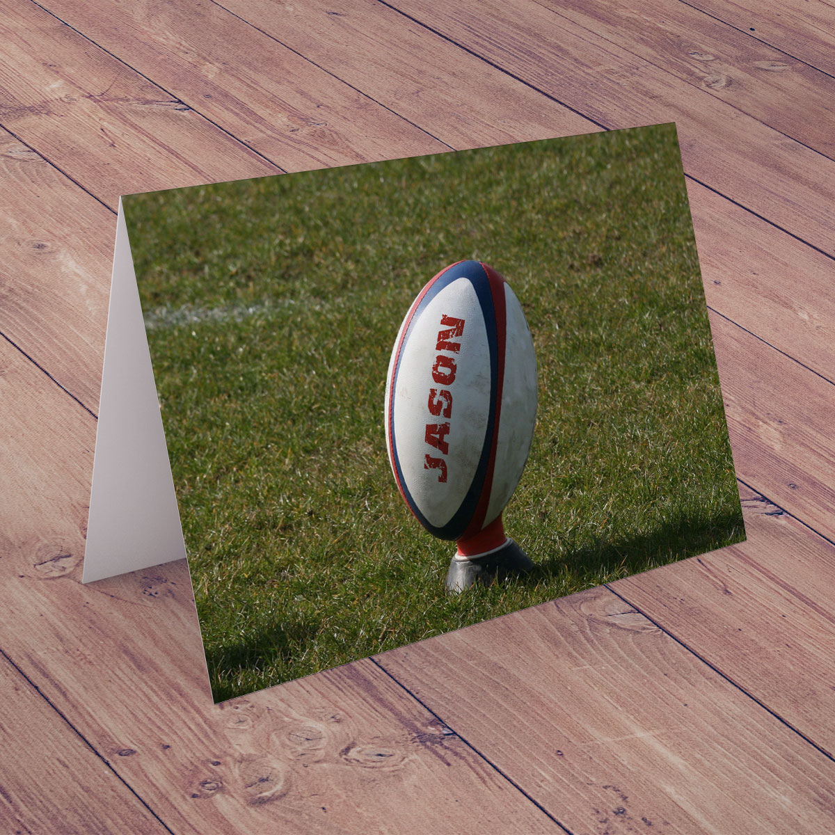 Personalised Card - Rugby Ball