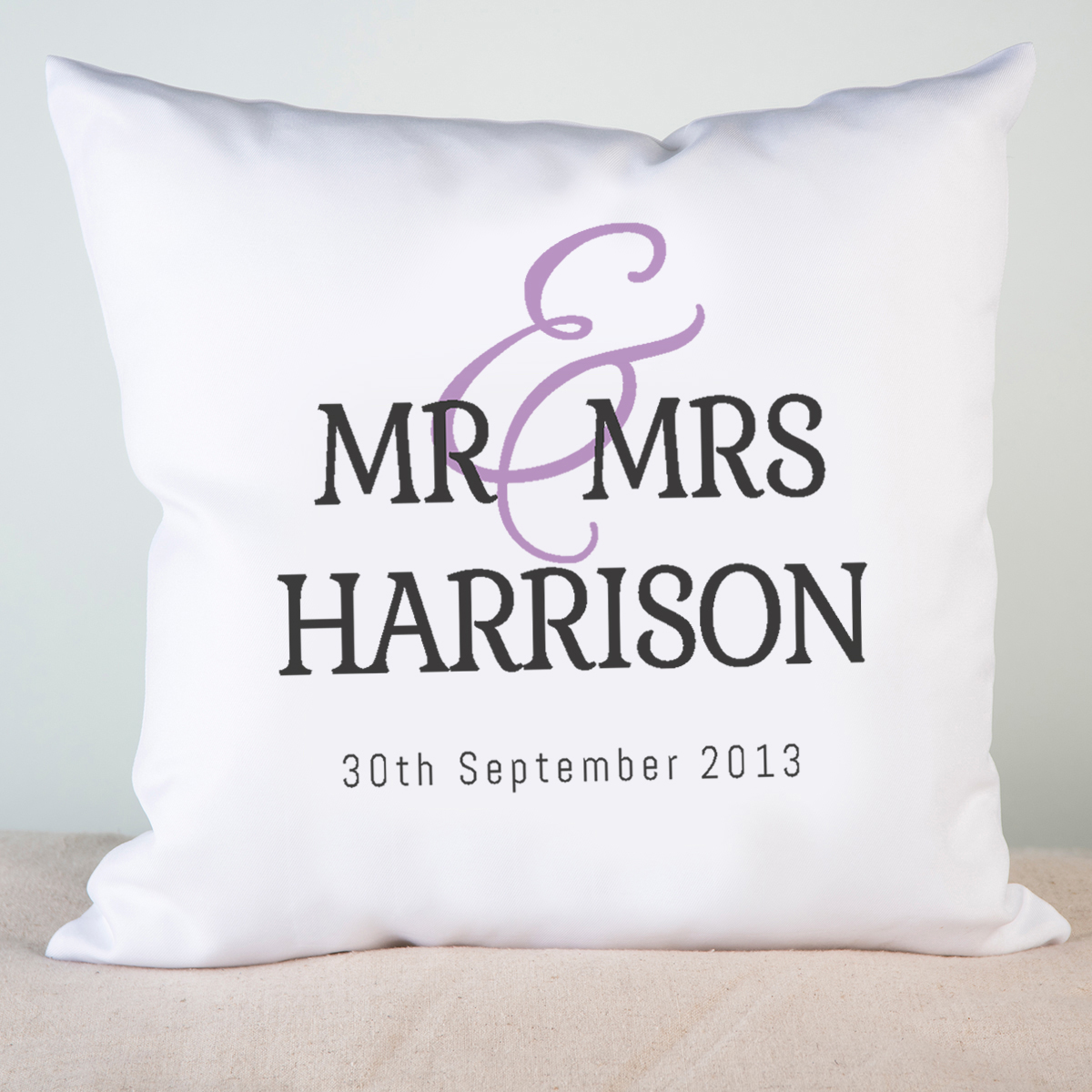 Personalised Cushion - Mr & Mrs