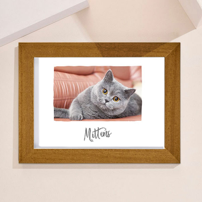 Photo Upload Landscape Framed Print - Cat Lovers