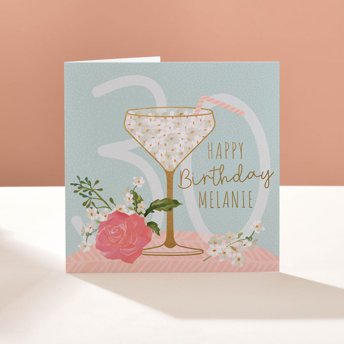 Personalised Card - 30th Birthday Alcohol