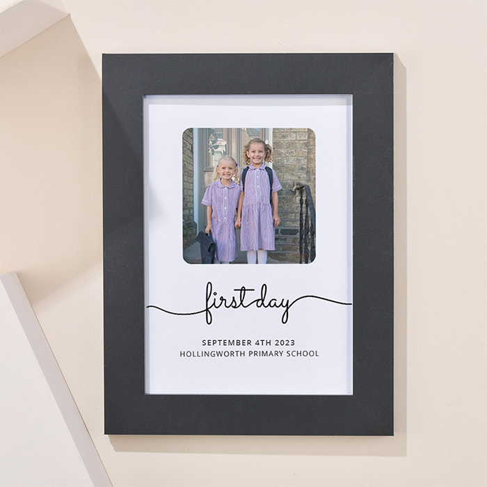Photo Upload Framed Print - First Day