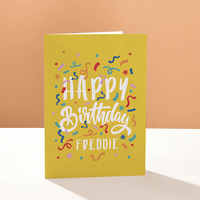 Personalised Card - Happy Birthday Confetti
