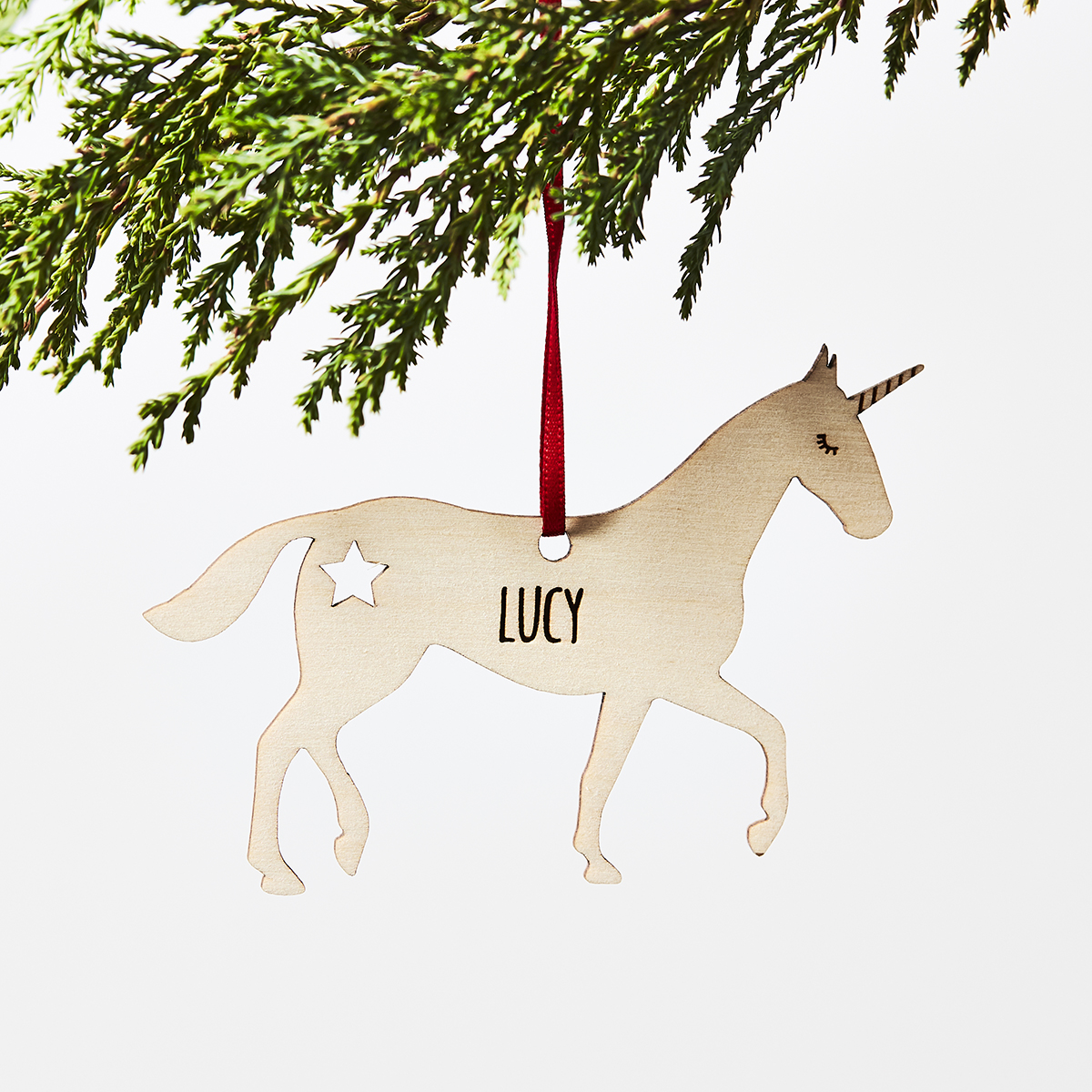 Personalised Christmas Decoration - Unicorn